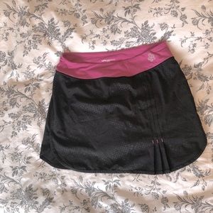 Black and pink athletic skort